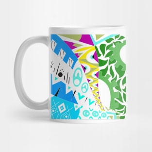 colorful mexican paliacate band ecopop in natural totonac patterns Mug